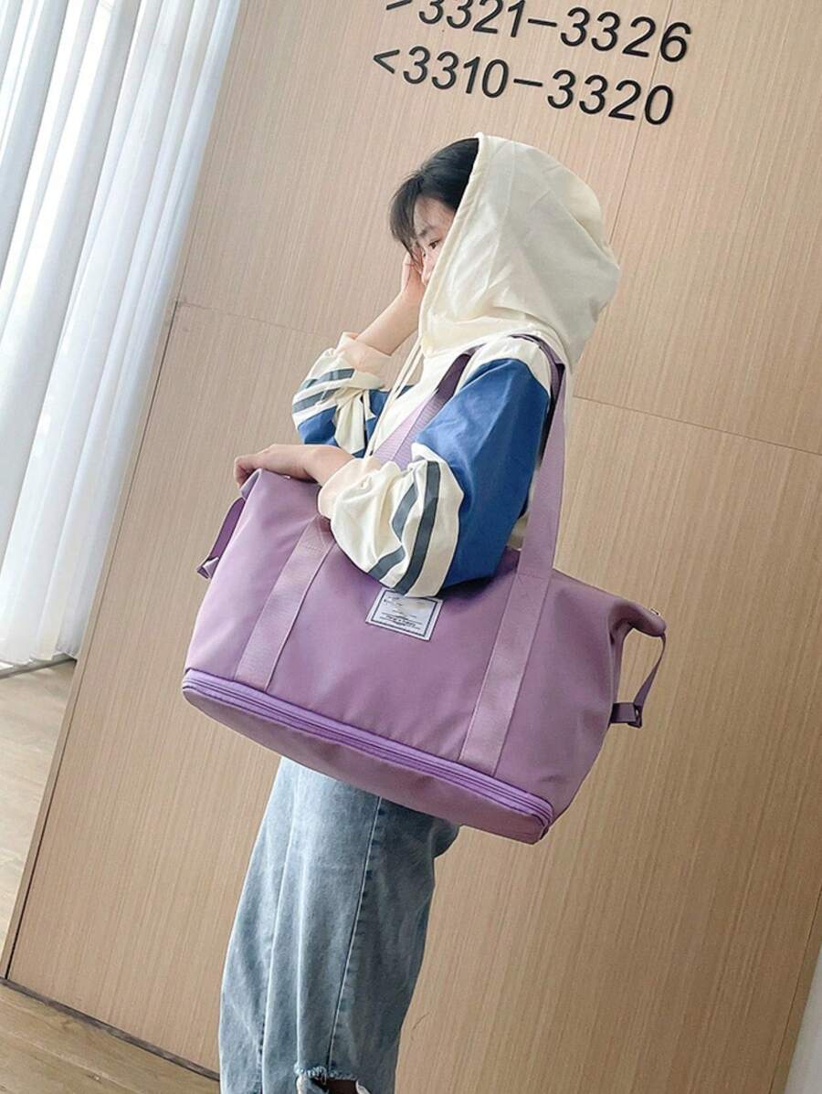 Large Capacity Waterproof Travel Bag 11678 - Màu đỏ tím - Xem 1