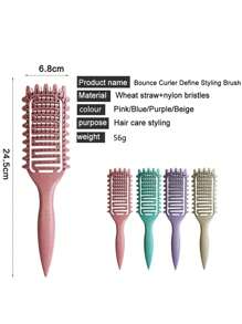 2024 New Breathable Curling Hair Brush, Hair Curling Styling Brush, Curling Hair Shaping Brush For Women - Multicolor - View 9