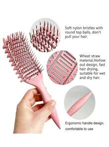 2024 New Breathable Curling Hair Brush, Hair Curling Styling Brush, Curling Hair Shaping Brush For Women - Multicolor - View 8