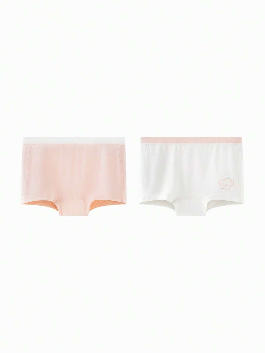 mini bala New Autumn Style Young Girls Soft Underwear Baby Briefs 2 Packs - Pink - View 1