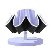 Fully Automatic Umbrella High Quality Inverted Umbrella Sun And Rain Protection In Reinforced Vinyl With 10 Supports - Màu Lilac Tím - Xem 2