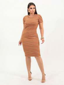 SUPER SEXY STRIPED TUBE DRESS!! - 彩色 - 查看 2