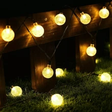 Solar Powered 30 LED Fairy String Lights Outdoor Garden Waterproof Crystal Ball - warm  white - View 8