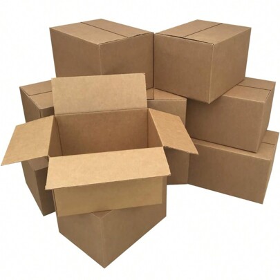 Small Item Shipping Boxes, 5.7x3.3x4.1inches, Single Wall, 32Lb/Sq Inch, Brown Corrugated Cardboard Mailer Box With Lids For Mailing Packaging, Gift Boxes For Wrapping Presents,School Supplies,Back To School