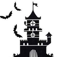 Molde de decoración de pastel de Halloween, casa fantasma, plantillas con forma de calavera y calabaza, molde de arte de café latte - Multicolor - Ver 7