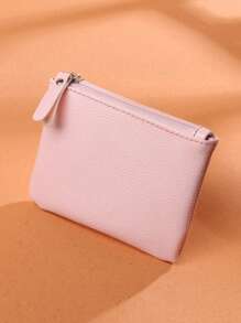 1pc Litchi Pattern Zipper Coin Slim Short Wallet With Card Slots Lightweight Fashion For Anniversary For Birthday Gift For Gift White-Collar Workers For Male For Female Business Casual For Women Wallet Purse Wallet Small Wallet - Multicolor - View 1