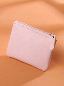 1pc Litchi Pattern Zipper Coin Slim Short Wallet With Card Slots Lightweight Fashion For Anniversary For Birthday Gift For Gift White-Collar Workers For Male For Female Business Casual For Women Wallet Purse Wallet Small Wallet - Multicolor - View 4