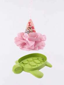 2pcs Set Bath Sponge Loofahs And Soap Holder Rack, Bathing Accessories - Multicolor - View 15