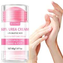 60% 尿素足部和手部润肤膏，保湿，持久保湿，缓解干燥、皲裂的皮肤，男女通用 - 桃色 - 查看 1