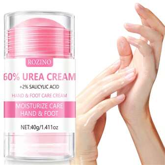 60% Bálsamo de pies y manos con urea, hidratación prolongada, alivio de piel seca y agrietada, unisex