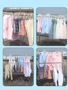 1/5pcs/Pack Silicone Colored Clothesline Clips With Ties, Windproof Hanger Clamps For Drying Rack, Clothes Drying Prevent Wind Blown Off Non-Slip Fixing Clips (Random Color) - 5pcs/pack - View 4