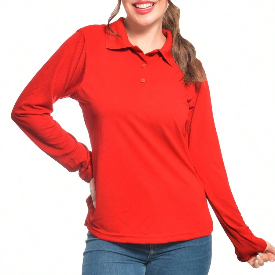 Women Blouses - 紅色 - 查看 1