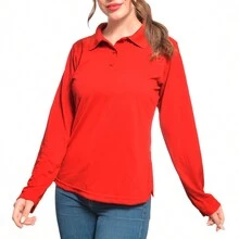 Women Blouses - 紅色 - 查看 2