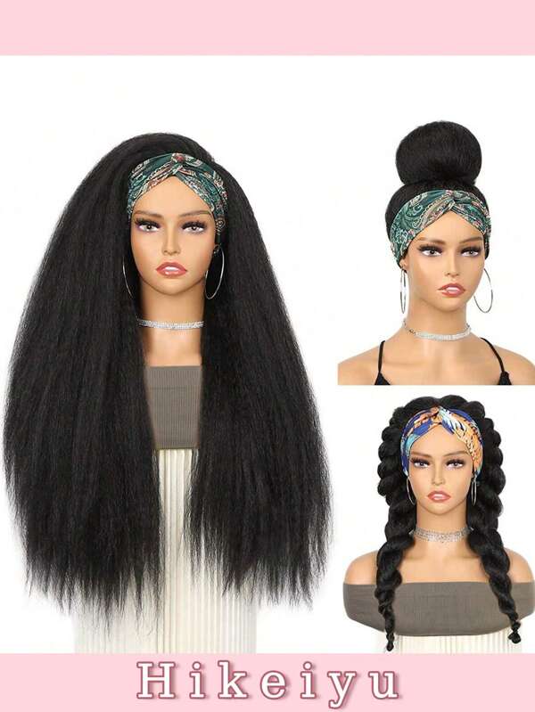 28 cali Damska opaska z długimi prostymi włosami Puszysta peruka Wysokiej jakości syntetyczna opaska na głowę Peruka Naturalna bezklejowa peruka bez siateczki Z opaską i czepkiem na perukę Łatwy w noszeniu Czarna opaska na głowę Super miękka i puszysta Bardzo naturalna i lekka Wygodna w noszeniu i długotrwała