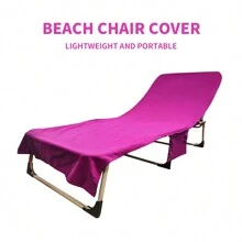 HiTurbo 1pc Portable Beach Chair Cover, Lightweight And Quick Drying Pool Chair Cover For Sunbathing, Garden, Beach And Hotel - Comfortable And Lightweight, Not Easy To Slip Off Summer Travel, Vacation Holiday Beach Essentials