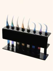 Acrylic Eyelash Extension Tweezers Storage Box Holder Acrylic Tweezers Holder, 6/8 Holes Tweezers Stand Display Organizer For Eyelash Extension Supplies Accessories Grafting Beauty Tools