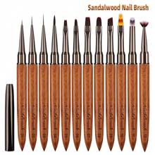 Hot 10/12/15PCS Metal Rod Nail Art Brush Set Wholesale Colouring Pen Large Square Round Light Therapy Pen Halo Pen