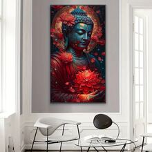 钻石画套装成人 DIY 钻石艺术套装初学者全钻圆形钻石圆点画宝石艺术套装家居墙面装饰礼物 - 彩色 - 查看 3