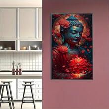 钻石画套装成人 DIY 钻石艺术套装初学者全钻圆形钻石圆点画宝石艺术套装家居墙面装饰礼物 - 彩色 - 查看 4