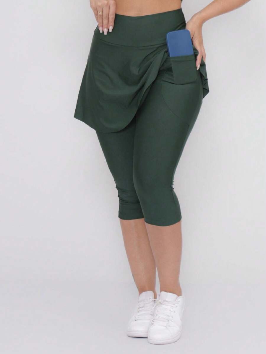 Women Outdoor Leggings - Green - View 1