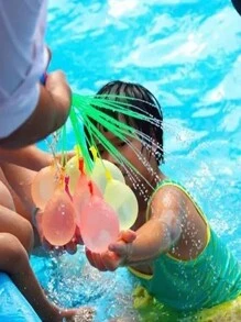 111pcs Quick Fill Water Balloons, Small Size Water Bombs, Water Guns Toys For Splashing Fun In Summer - Multicolor - View 10