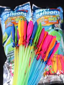 111pcs Quick Fill Water Balloons, Small Size Water Bombs, Water Guns Toys For Splashing Fun In Summer - Multicolor - View 6
