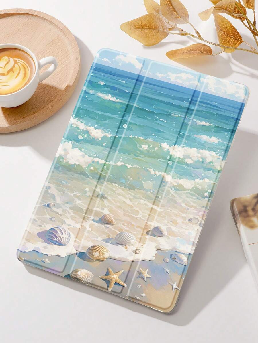 1 Ốp lưng bảo vệ máy tính bảng Seascape, chống rơi, có khe cắm bút chì, hỗ trợ chế độ ngủ/thức, tương thích với iPad 10.2", iPad (A16) 11", iPad thế hệ thứ 11 năm 2025, iPad thế hệ thứ 8/9/10, iPad Air 4 10.9", Galaxy Tab S6 Lite 10.4", / - Nhiều màu - Xem 1