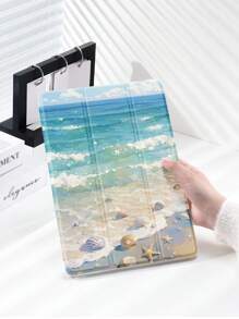 1 Ốp lưng bảo vệ máy tính bảng Seascape, chống rơi, có khe cắm bút chì, hỗ trợ chế độ ngủ/thức, tương thích với iPad 10.2", iPad (A16) 11", iPad thế hệ thứ 11 năm 2025, iPad thế hệ thứ 8/9/10, iPad Air 4 10.9", Galaxy Tab S6 Lite 10.4", / - Nhiều màu - Xem 4