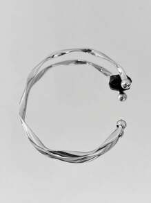 1pc Twist Design Cuff Bangle Elegant Bracelet For Women