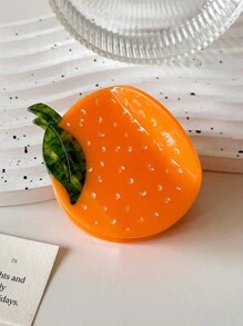 1 pieza Pinza de cabello de acrílico con forma de fruta colorida, pinza de cabello de tamaño grande para coleta, diseño dulce de naranja, limón y manzana verde, accesorio de cabello lindo para niña - Multicolor - Ver 4