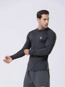 Unisex Long Sleeve Thermal Shirt Sun Protection Uv 50+ - màu đen - Xem 3