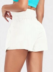 VUTRU Short de tennis tissé pour femme avec deux poches, effet amincissant jupe de tennis taille haute