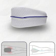 Almohada Descanso Ortopedica Ergonomica Piernas Memory Foam, Almohada Ortopédica para Piernas Corrección de Postura y Alivio del Dolor Embarazo,Almohada Para Dormir De Lado Para Mujeres Embarazadas, Desmontable Y Lavable