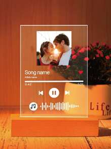 1pc Customized Couples Collage Photo LED Night Light, Personalized Acrylic Night Light With Photos And Text, Customized Photo Lamp, Personalized Photo Collage LED Light, Couple Photo Frame, Customized Photo Collage Gift, Bedroom Night Light, Birthday Gift, Anniversary Gift, Unique Wedding Gift, Gift For Wife/Her/Girlfriend/Friend, Gift For Him/Boyfriend/Husband To Commemorate Special Occasions