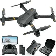 Drone  1080P HD Camera Foldable 6-Axis RC Quadcopter - Black - View 1