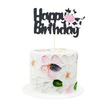 1 件奶牛生日快乐蛋糕装饰闪光农场动物奶牛蛋糕挑选性别揭示主题 1 岁生日派对蛋糕装饰用品，返校情人节 - 彩色 - 查看 13