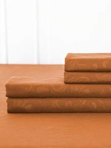 Brocado de fénix Juego de Sabanas, Sabanas Matrimoniales, 4 Piezas, 3000 Hilos, Cómodas y Frescas, Calidad de Lujo, Hipoalergénicas,  Suave, Ligera (1 Forro,1 Sábana, 2 Fundas) - Camel - Ver 8