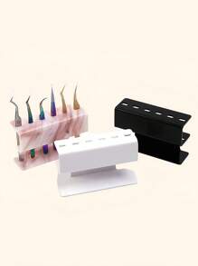 Acrylic Eyelash Extension Tweezers Storage Box Holder Acrylic Tweezers Holder, 6/8 Holes Tweezers Stand Display Organizer For Eyelash Extension Supplies Accessories Grafting Beauty Tools