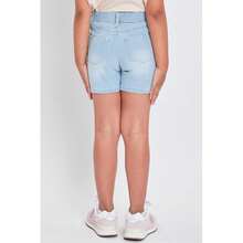 Baby Girls Pull On Denim Shorts - 中等水洗藍 - 查看 4
