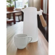 Coffee Tea Button With Glass Ampoule 1 Liter Hot Cold 12 Hours Wooden Handle - trắng - Xem 4