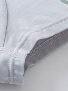 mini bala New Autumn Style Young Boys  Soft Underwear Baby Briefs 2 Packs - Bean Paste Green - View 4