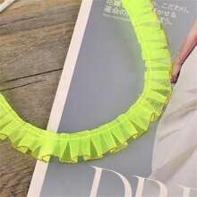 2cm Single Golden Edge Ruffle Organza Trim Lace Ribbon DIY Clothing Doll Ruffle Skirt Hem Lace - Multicolor - View 15