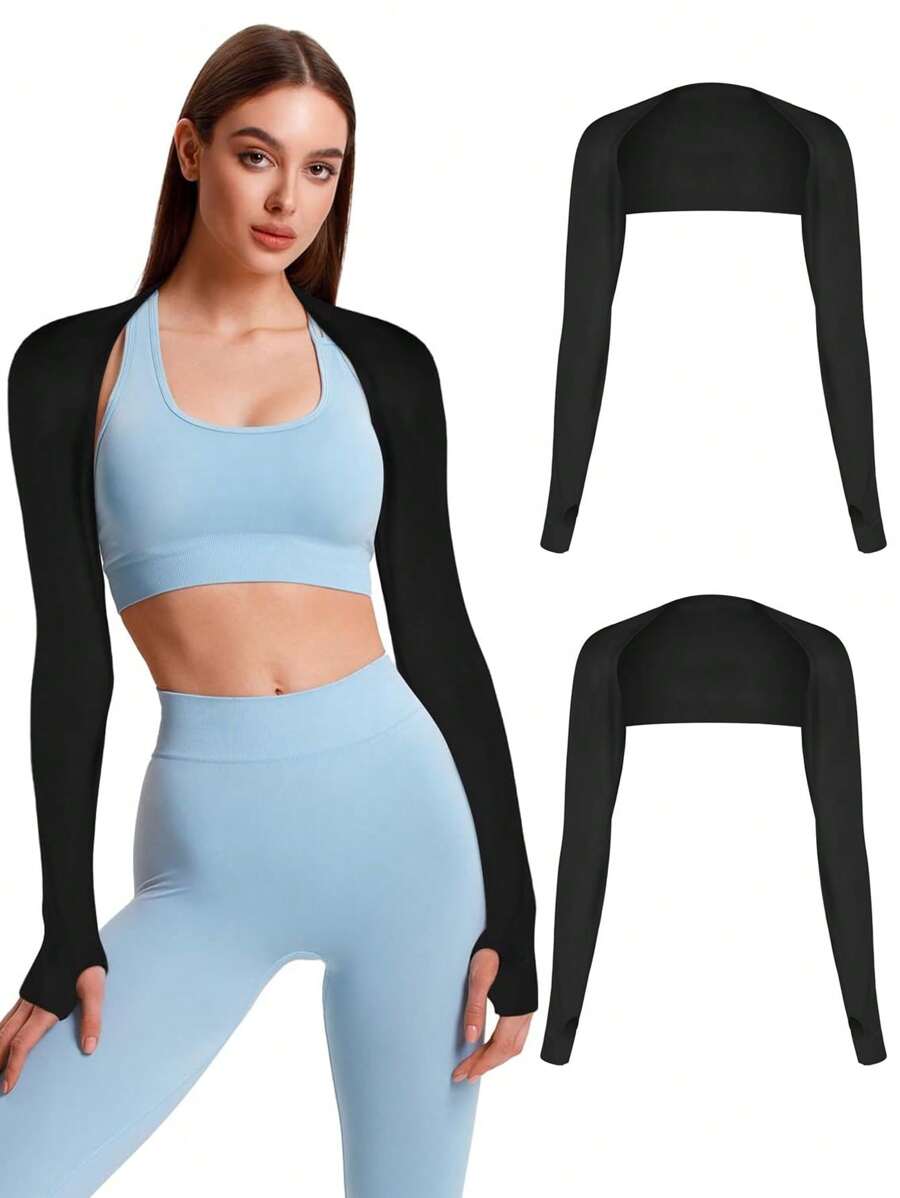 Mangas de enfriamiento tipo chal, fundas para brazos con protección solar con agujeros para el pulgar, manga tipo tatuaje para mujeres - Baloncesto, Golf, Fútbol Mangas de enfriamiento para deportes, Unisex - A - Ver 1