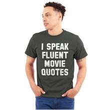 我能说流利的电影台词电影迷图案T恤 - 暗石南花 - 查看 1
