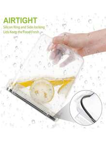 Contenedores Para Cocina Con Tapa Hermética Set De 7 - transparente - Ver 6