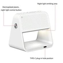1pc New Bedroom Bedside Atmosphere Light Clock, Made Of ABS, Dual Alarm Clocks/3 Brightness Levels/Snooze Function, Suitable For Home/Office Decor (USB Powered) - Multicolor - View 13