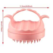 Silicone Shampoo Brush Massage Comb Leather Bath Round Portable Soft Hair Care New - 綠色 - 查看 7