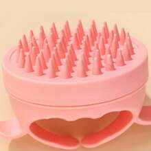 Silicone Shampoo Brush Massage Comb Leather Bath Round Portable Soft Hair Care New - 綠色 - 查看 5