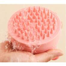 Silicone Shampoo Brush Massage Comb Leather Bath Round Portable Soft Hair Care New - 綠色 - 查看 4