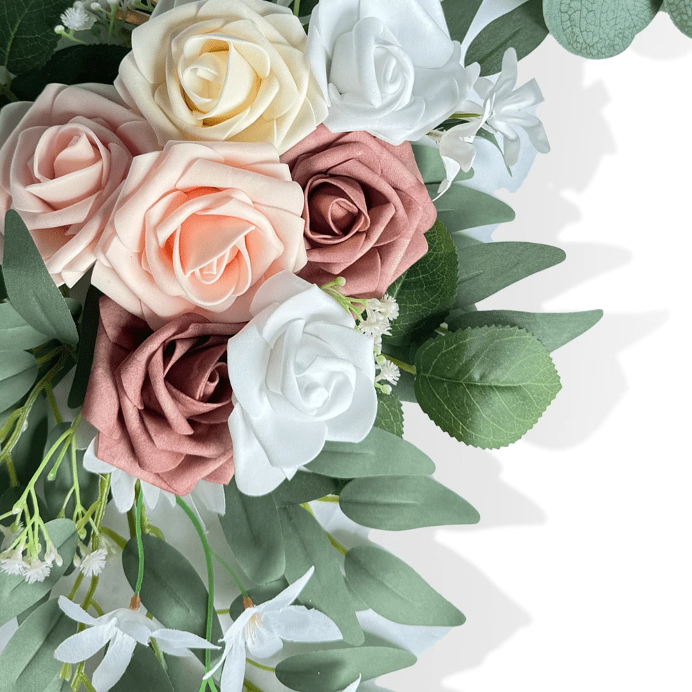 Wedding Arch Flowers Swag Set Of 2, Artificial Flower Swags For Wedding